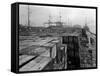 Port Commission Dock, Seattle, Undated-Asahel Curtis-Framed Stretched Canvas