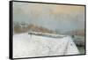 Port De Bercy, En Hiver-Albert-Charles Lebourg-Framed Stretched Canvas