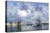 Port de Camaret-Eugène Boudin-Stretched Canvas