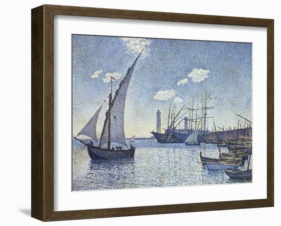 Port De Cette, Les Tartanes, 1892-Theo van Rysselberghe-Framed Giclee Print