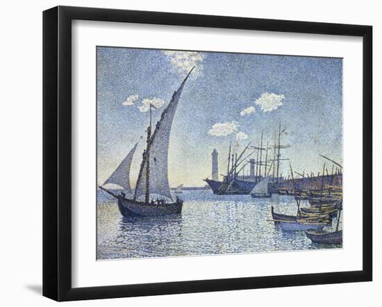 Port De Cette, Les Tartanes, 1892-Theo van Rysselberghe-Framed Giclee Print