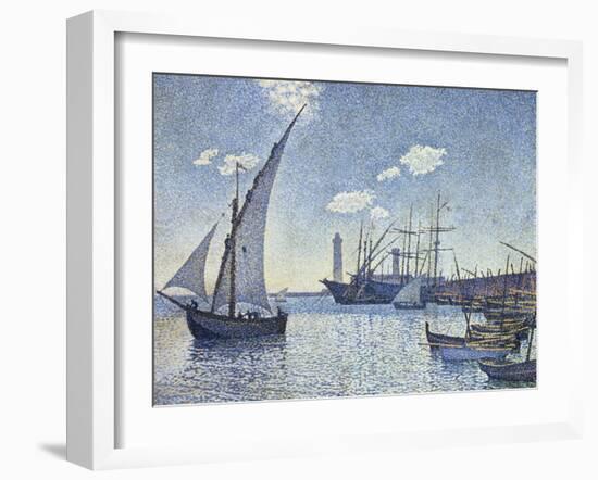 Port De Cette, Les Tartanes, 1892-Theo van Rysselberghe-Framed Giclee Print