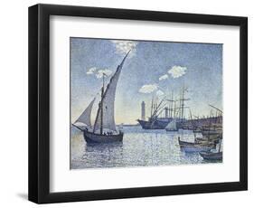 Port De Cette, Les Tartanes, 1892-Theo van Rysselberghe-Framed Giclee Print