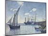 Port De Cette, Les Tartanes, 1892-Theo van Rysselberghe-Mounted Giclee Print