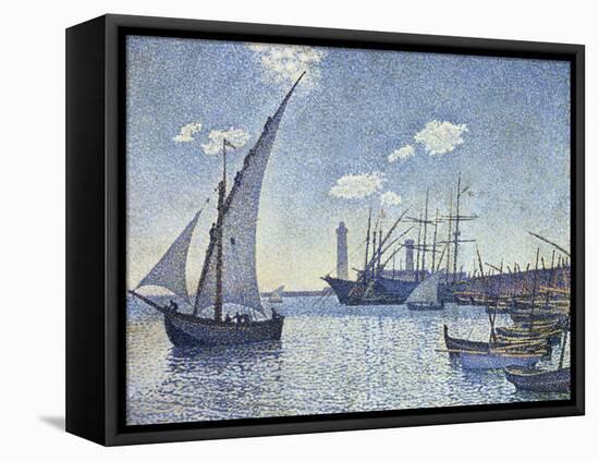 Port De Cette, Les Tartanes, 1892-Theo van Rysselberghe-Framed Stretched Canvas