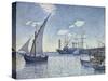 Port de Cette, Les Tartanes, 1892-Theo van Rysselberghe-Stretched Canvas
