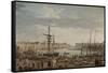 Port de Dieppe-Claude Joseph Vernet-Framed Stretched Canvas