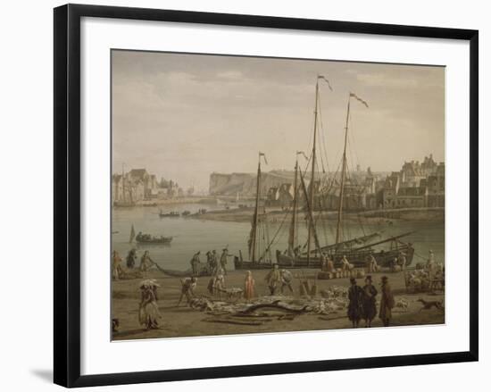 Port de Dieppe-Claude Joseph Vernet-Framed Giclee Print