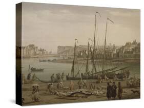Port de Dieppe-Claude Joseph Vernet-Stretched Canvas