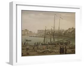 Port de Dieppe-Claude Joseph Vernet-Framed Giclee Print