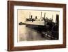 Port De Dunkerque, Hampton Ferry Boat Quittant Port-null-Framed Giclee Print