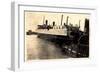 Port De Dunkerque, Hampton Ferry Boat Quittant Port-null-Framed Giclee Print