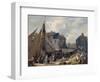 Port de Honfleur, l'embarquement des bestiaux-Auguste Anne Xavier Leprince-Framed Giclee Print