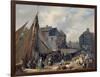 Port de Honfleur, l'embarquement des bestiaux-Auguste Anne Xavier Leprince-Framed Giclee Print