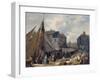 Port de Honfleur, l'embarquement des bestiaux-Auguste Anne Xavier Leprince-Framed Giclee Print