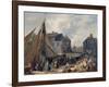 Port de Honfleur, l'embarquement des bestiaux-Auguste Anne Xavier Leprince-Framed Giclee Print