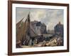 Port de Honfleur, l'embarquement des bestiaux-Auguste Anne Xavier Leprince-Framed Giclee Print