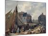 Port de Honfleur, l'embarquement des bestiaux-Auguste Anne Xavier Leprince-Mounted Giclee Print