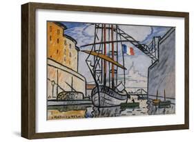 Port de Marseille (canal Saint-Jean), 1920-Louis-Mathieu Verdilhan-Framed Giclee Print