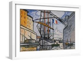 Port de Marseille (canal Saint-Jean), 1920-Louis-Mathieu Verdilhan-Framed Giclee Print