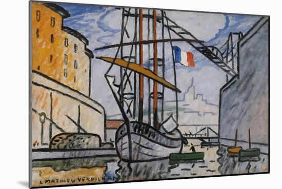 Port de Marseille (canal Saint-Jean), 1920-Louis-Mathieu Verdilhan-Mounted Giclee Print