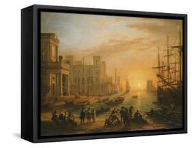Port De Mer Au Soleil Couchant (Sea Port with Setting Sun), 1639-Claude Lorraine-Framed Stretched Canvas