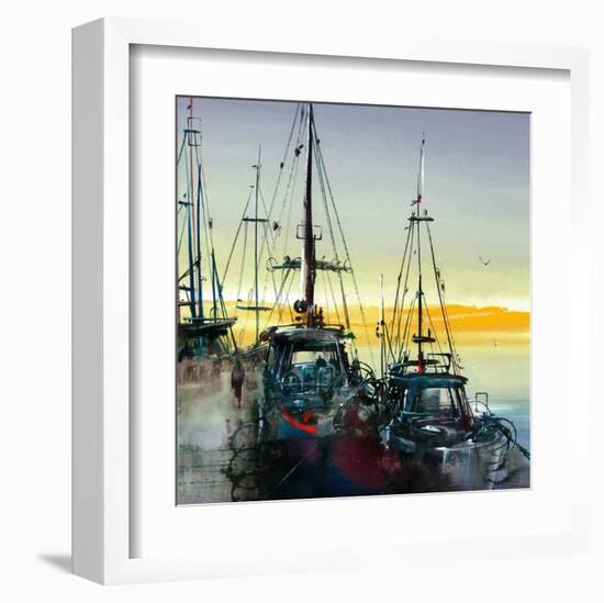 Port de mer-Roland Palmaerts-Framed Art Print