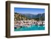 Port De Soller View with Tramontana Mountain in Mallorca Island in Spain-holbox-Framed Photographic Print