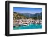 Port De Soller View with Tramontana Mountain in Mallorca Island in Spain-holbox-Framed Photographic Print