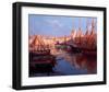 Port de St Tropez, Cote D'Azur-Emile Joseph Humblot-Framed Art Print