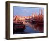 Port de St Tropez, Cote D'Azur-Emile Joseph Humblot-Framed Art Print