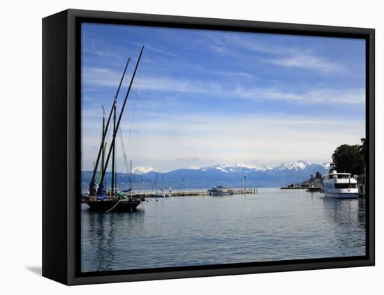 Port Des Mouettes, Lac Leman, Evian-Les Bains, Haute-Savoie, France, Europe-Richardson Peter-Framed Stretched Canvas