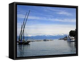 Port Des Mouettes, Lac Leman, Evian-Les Bains, Haute-Savoie, France, Europe-Richardson Peter-Framed Stretched Canvas