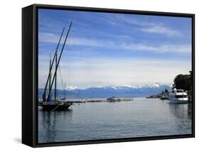 Port Des Mouettes, Lac Leman, Evian-Les Bains, Haute-Savoie, France, Europe-Richardson Peter-Framed Stretched Canvas