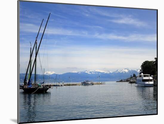 Port Des Mouettes, Lac Leman, Evian-Les Bains, Haute-Savoie, France, Europe-Richardson Peter-Mounted Photographic Print