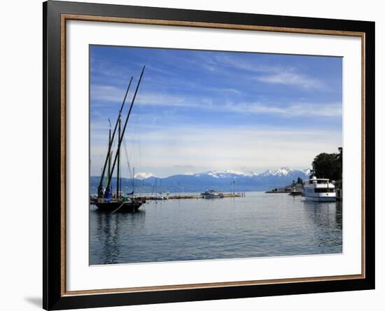 Port Des Mouettes, Lac Leman, Evian-Les Bains, Haute-Savoie, France, Europe-Richardson Peter-Framed Photographic Print