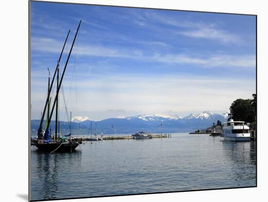 Port Des Mouettes, Lac Leman, Evian-Les Bains, Haute-Savoie, France, Europe-Richardson Peter-Mounted Photographic Print