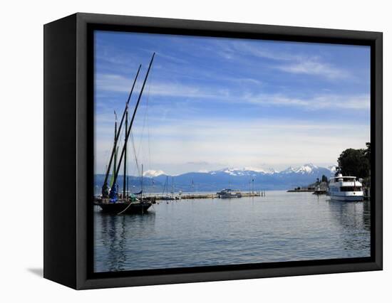 Port Des Mouettes, Lac Leman, Evian-Les Bains, Haute-Savoie, France, Europe-Richardson Peter-Framed Stretched Canvas