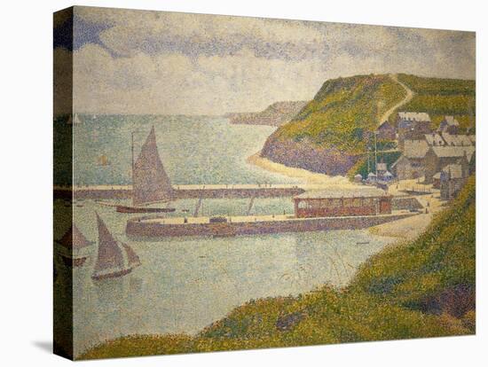 Port-en-Bessin, avant-port, haute maree. Oil on canvas (1888) 67 x 82 cm R.F. 1952-1.-Georges Seurat-Stretched Canvas