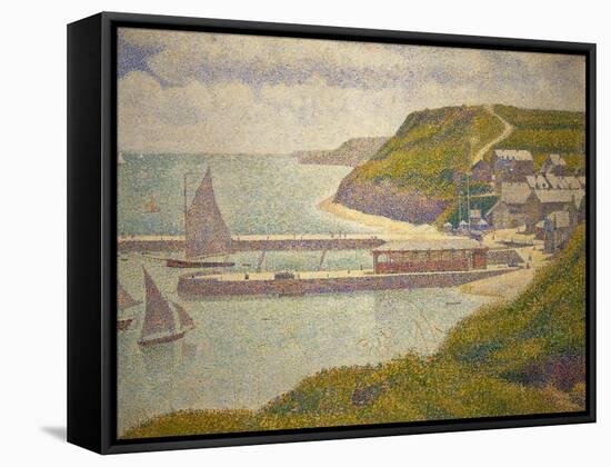 Port-en-Bessin, avant-port, haute maree. Oil on canvas (1888) 67 x 82 cm R.F. 1952-1.-Georges Seurat-Framed Stretched Canvas