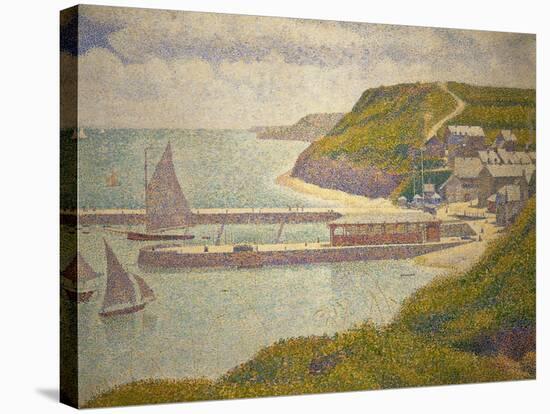 Port-en-Bessin, avant-port, haute maree. Oil on canvas (1888) 67 x 82 cm R.F. 1952-1.-Georges Seurat-Stretched Canvas