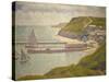 Port-en-Bessin, avant-port, haute maree. Oil on canvas (1888) 67 x 82 cm R.F. 1952-1.-Georges Seurat-Stretched Canvas