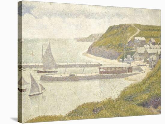 Port en Bessin, avant-port, marée haute (Calvados)-Georges Seurat-Stretched Canvas