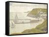 Port en Bessin, avant-port, marée haute (Calvados)-Georges Seurat-Framed Stretched Canvas