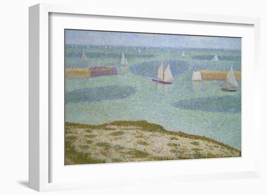 Port-En-Bessin, Entrance to the Harbor-Georges Seurat-Framed Art Print