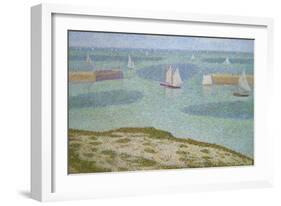 Port-En-Bessin, Entrance to the Harbor-Georges Seurat-Framed Art Print