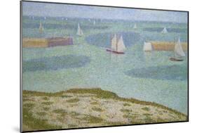 Port-En-Bessin, Entrance to the Harbor-Georges Seurat-Mounted Art Print