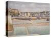 Port-En-Bessin: the Outer Harbor (Low Tide), 1888-Georges Seurat-Stretched Canvas