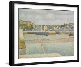 Port-en-Bessin, The Outer Harbor, Low Tide-Georges Seurat-Framed Giclee Print