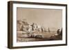 Port Flying the Borbone Flag with Vesuvius to the South-Achille Vianelli-Framed Giclee Print